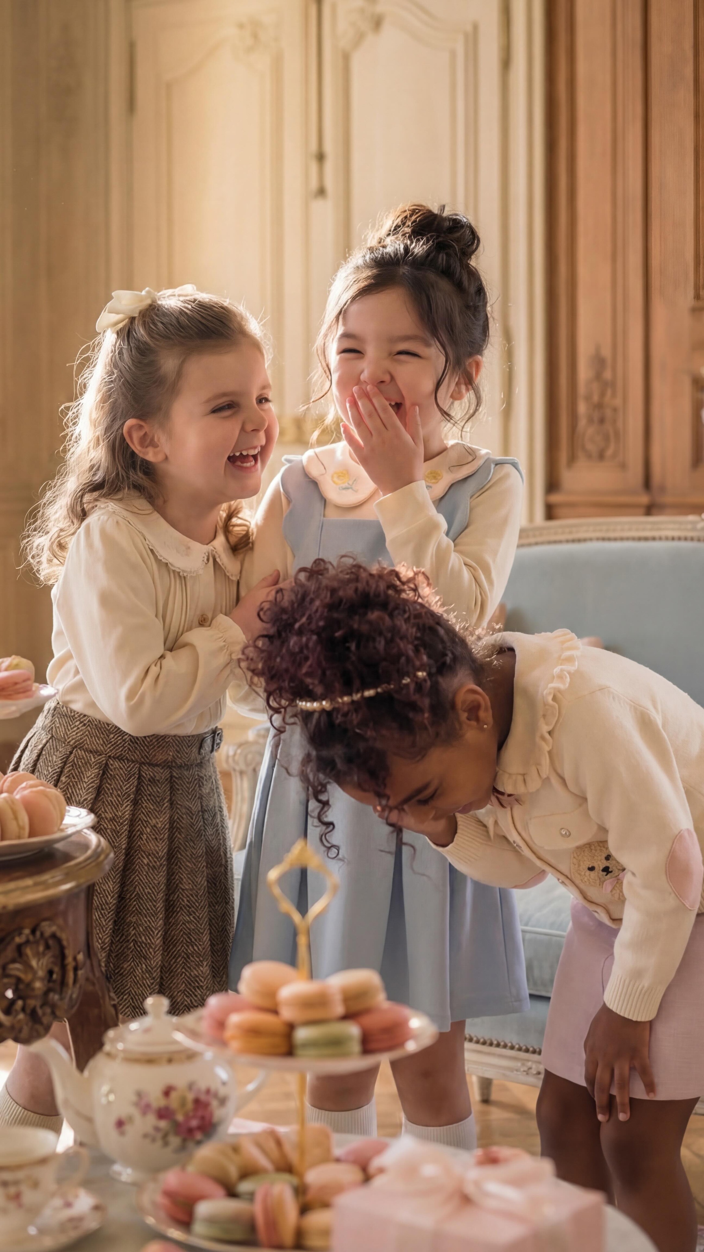 Tea in Lilette.

Amy said she would host.
Clara and Iris had other plans.

There was tea, and cake, and far too many interruptions.

And somehow, it was perfect anyway.

Spring / Summer 2026. Now available.